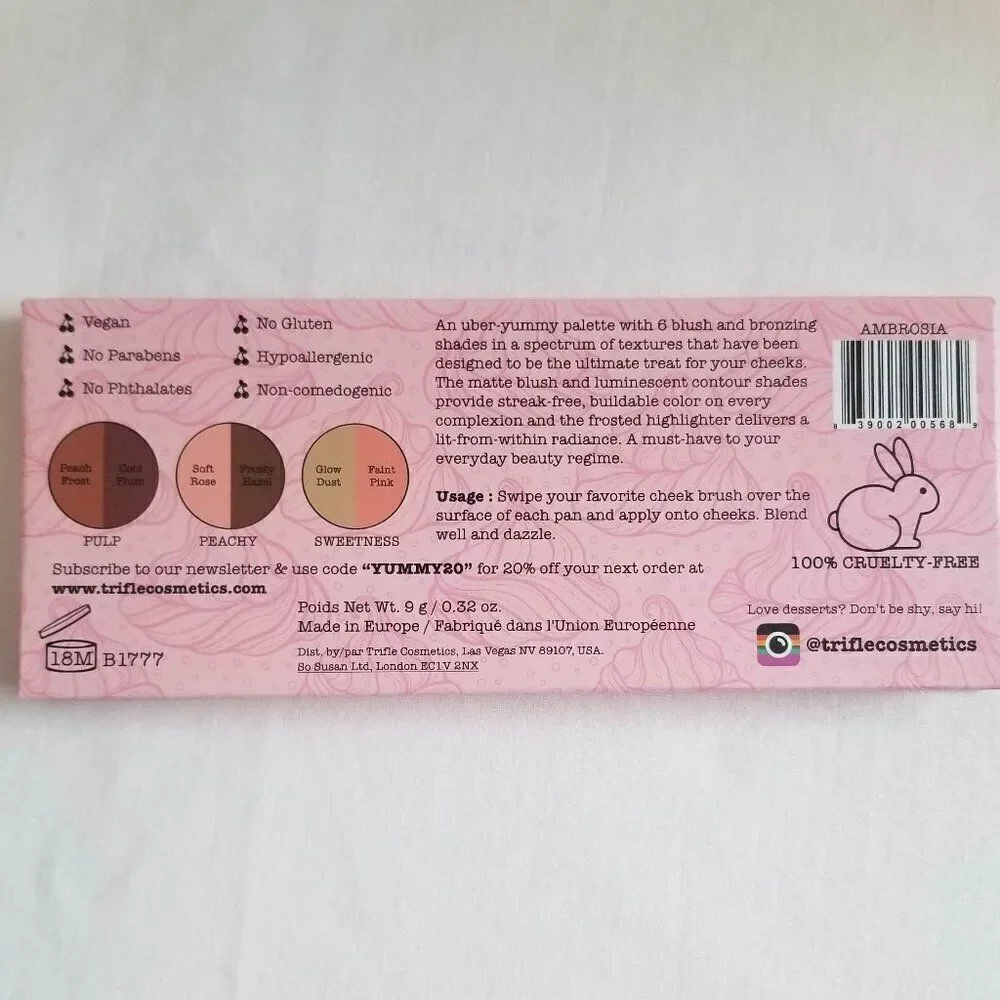 Trifle Cosmetics - Pavlova Palette - Blush & Bronzing Palette